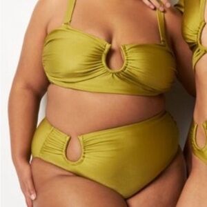 Villa Fresca Sophia Olive Green Bikini *top only*